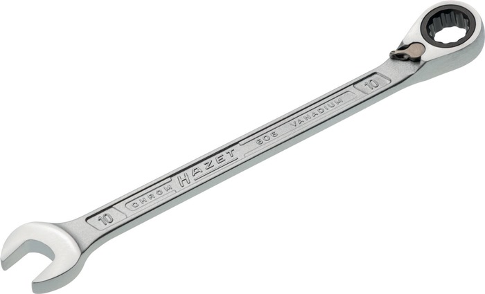 Maulringratschenschlüssel 606 SW 10mm L.154,5mm umschaltbar,Rings.15Grad HAZET