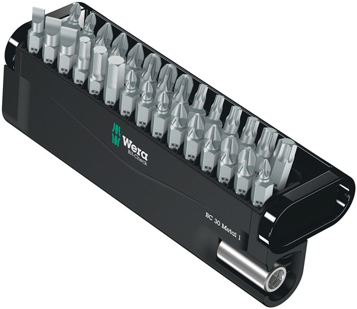 Bitsortiment Bit-Check 30 Metal 1 30-tlg.Schlitz/PH/PZD/TX/6Kt.WERA