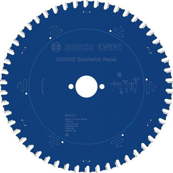 Kreissägeblatt AD 235mm Z.50 MTCG Bohr.30mm Schnitt-B.2,2mm HM BOSCH