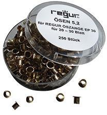REGUR® Ösen Länge 5,2mm messing PA=250St
