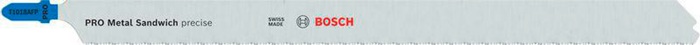Stichsägeblatt T 1018 AFP Gesamt-L.250mm Zahnt.1,1mm BIM 3 St./Karte BOSCH