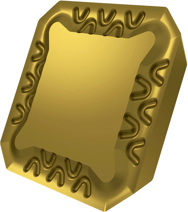 Fräswendeschneidplatte ISO SEER 1203AFEN:M8330 Tiefe 6,5mm PVD beschichtet Gold