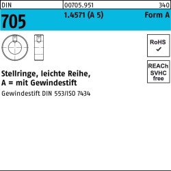 Stellring DIN 705 Gewindestift A 14x 25x 12 A 5 leichte Reihe 10Stück