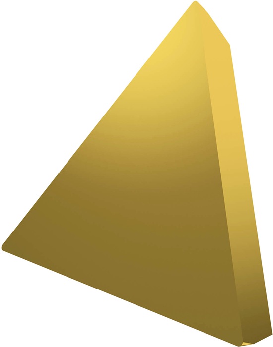 Drehwendeschneidplatte ISO TPUN 220412:6640 Tiefe 6,4mm MT-CVD beschichtet Gold