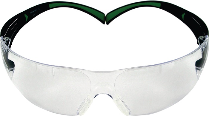 Schutzbrille SecureFit-SF400 EN 166,170 172 Bügel schwarz grün,Scheibe I/O PC 3M