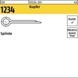 Splinte ISO 1234 4x 63 Kupfer 100 Stück