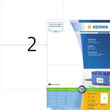 HERMA Etikett PREMIUM 4628 210x148mm weiß 400 St./Pack.
