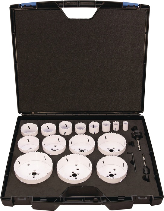 Lochsägensatz 17-tlg.19-114mm Schnitt-T.38mm Bi-Metall TECWERK