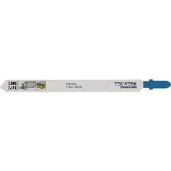 Stichsägeblatt Gesamt-L.132mm Zahnt.1mm BIM 5 St./Karte TECWERK