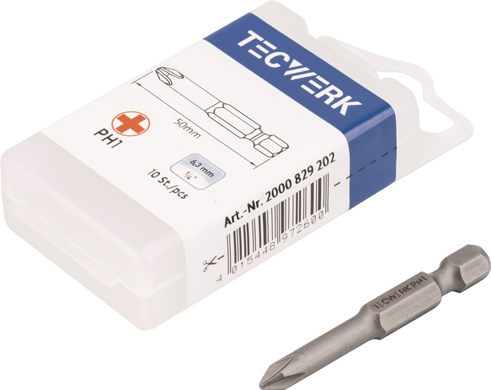 Bit 1/4 Zoll PH 1 L.50mm TECWERK