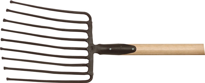 Steingabel 9,Zinken-L.330mm m.Federdülle,o.Stiel STA IDEAL