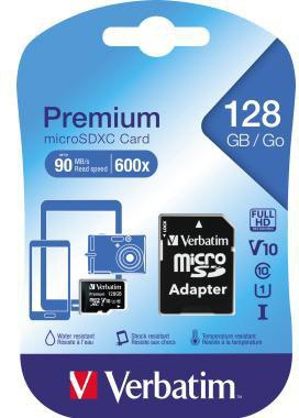 Verbatim Speicherkarte micoSDXC 44085 Class 10 128GB +Adapter
