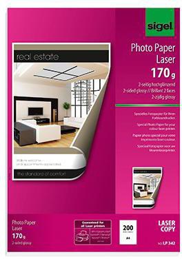 SIGEL Fotopapier LP342 DIN A4 170g weiß 200 Bl./Pack.