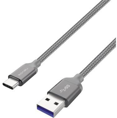 nevox USB-Kabel TC-1480 Nylon 2m silbergrau