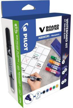 PILOT Whiteboardmarker Kit 5080KIT V-Board Master Penholder+Schwamm