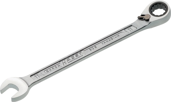 Maulringratschenschlüssel 606 SW 11mm L.168,6mm umschaltbar,Rings.15Grad HAZET