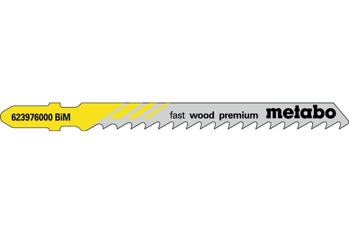 Stichsägeblätter fast wood premium Nutz-L.74mm Zahnt.4mm BiM geschl.geschr. 5St.