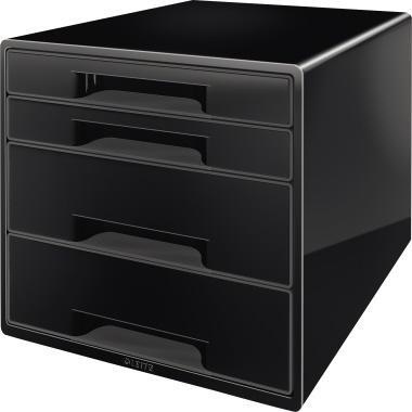 Leitz Schubladenbox CUBE 52521095 4Schubfächer schwarz