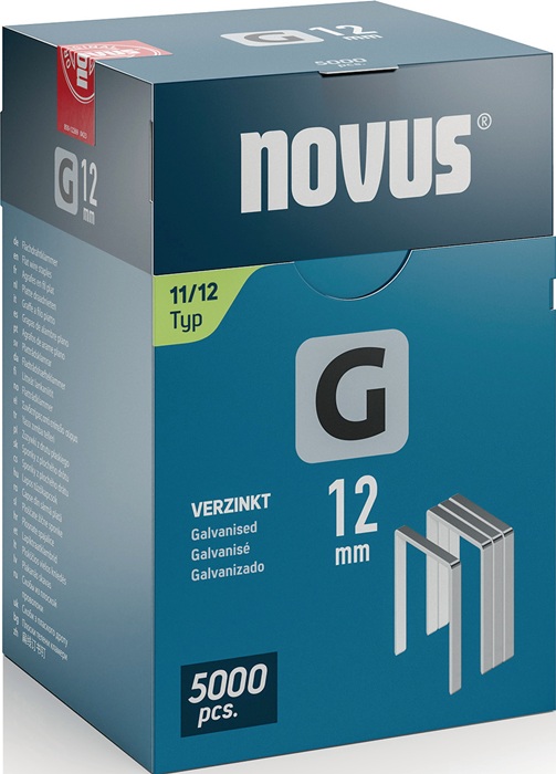 Flachdrahtklammer G Typ 11 B10,6xL12mm Draht-B.1,25mm 5000 St.NOVUS