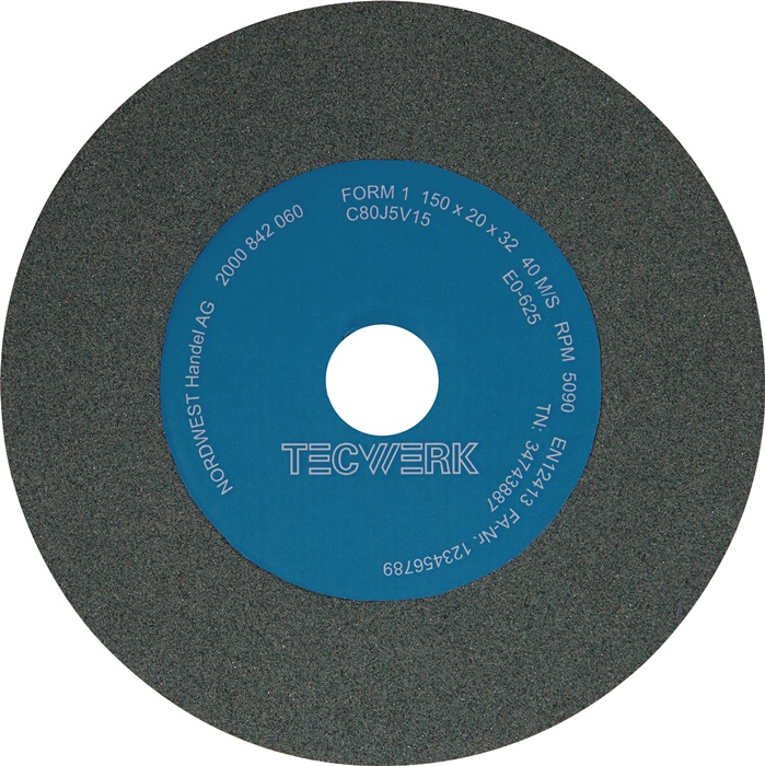 Schleifbockscheibe Ø200xB25x32mm 80 Form A SCg TECWERK