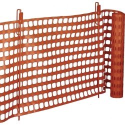 Fangzaun Thermoplast L.50m H.1m verkehrsorange 6kg WEMAS