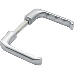 Türdrückerpaar London 113 H Alu.F1 o.Rosetten 4-KT.10mm HOPPE