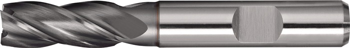 Schaftfräser DIN 844 TypN D.12mm HSS-Co8 TiCN Weldon Z.4 kurz TECWERK