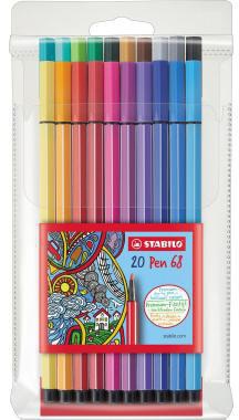STABILO Fasermaler Pen 68 6820/PL Kunststoffetui 20 St./Pack.