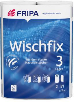 Fripa Küchenrolle Wischfix 3012011 3-lagig weiß 2 St./Pack.
