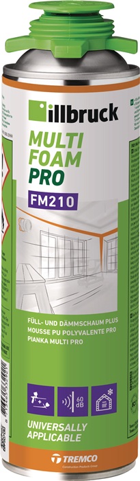 1K-Fenster-/Fassadenschaum FM210 500ml B2 grün Dose ILLBRUCK