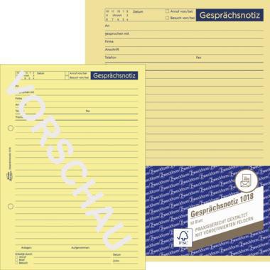 Avery Zweckform Gesprächsnotiz 1018 DIN A5 gelb 50Blatt