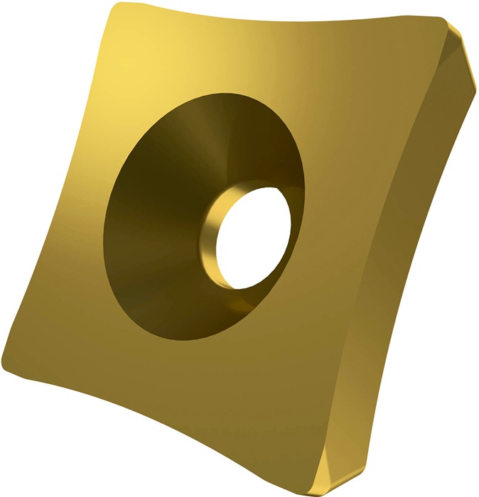 Scarfing-Schneideinsatz ISO SPUB 19-R63:6640 Radius 63mm MT-CVD beschicht. Gold