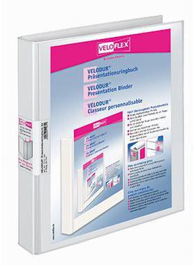 Veloflex Präsentationsringbuch VELODUR 4141190 4Ringe 60mm ws
