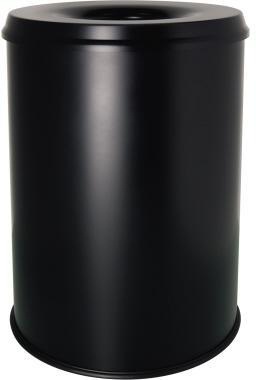 helit Papierkorb H2515495 15l rund Metall schwarz