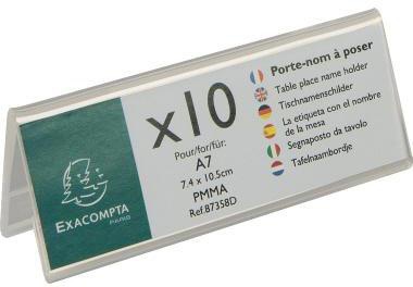 Exacompta Tischnamensschild 87358D PMMA 105x40mm 10St.