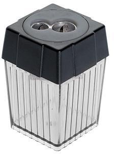 ALCO Doppelspitzdose 3015-11 quadratisch schwarz rauch