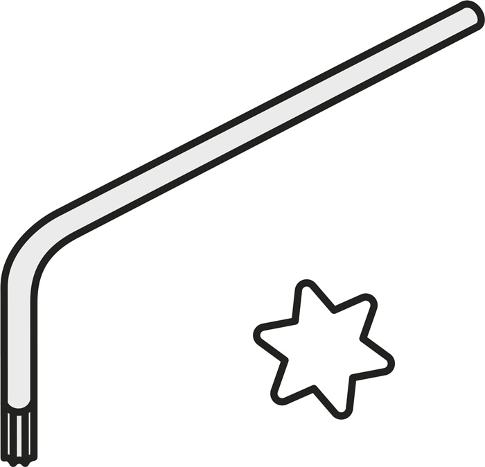 Torx-Winkelschlüssel ISO LK T25P Bruttogewicht 9,7g PRAMET