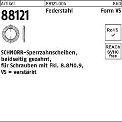 Sperrzahnscheibe R 88121 beids.gez. VS 6x10x1 Federstahl 250St. SCHNORR