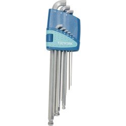 Winkelschraubendrehersatz 9-tlg.Ku.-Halter SW 1,5-10mm kurzer Schenkel TECWERK