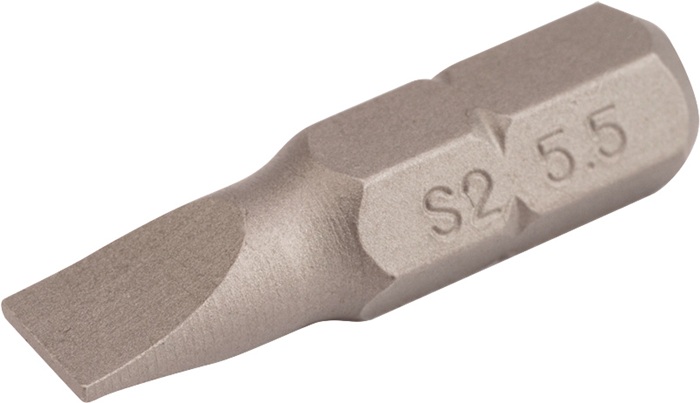 Bit f.Schlitzschrauben 5,5mm L.25mm 1/4 Zoll C6,3 Schneidenstärke 1mm TECWERK