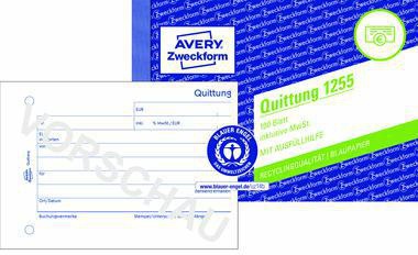 Avery Zweckform Quittung 1255 A6 100Blatt