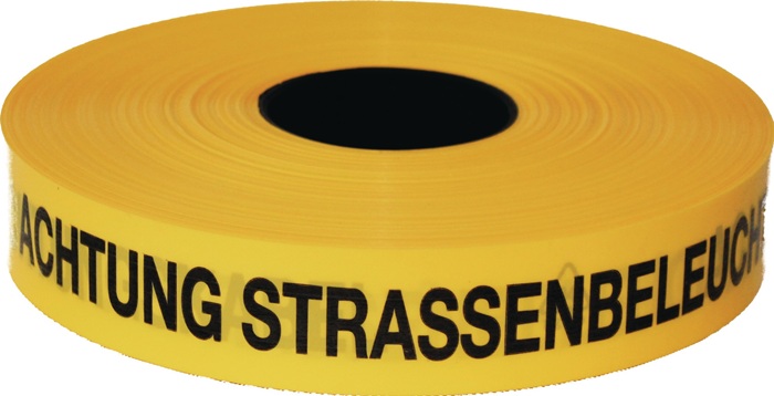 Trassenwarnband Achtung Straßenbeleuchtung B.40mm L.250m gelb KELMAPLAST