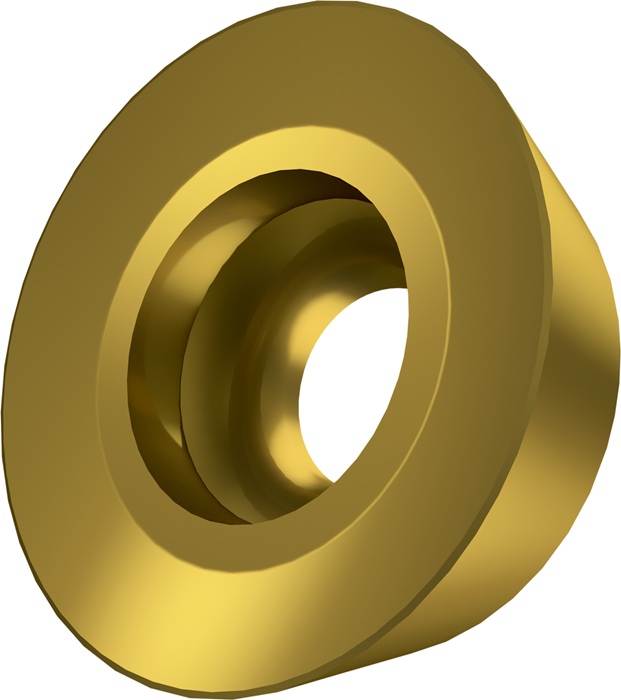 Fräswendeschneidplatte ISO RDGT 1003MOT:M6330 D.3,9mm PVD beschichtet Farbe Gold