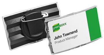 DURABLE Namenschild konvex 812858 75x40mm Acryl tr 25 St./Pack