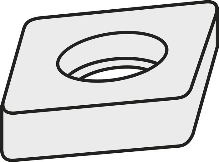 Wendeplatten-Unterlegscheibe ISO DCS 236-03 Bruttogewicht 5,3g PRAMET