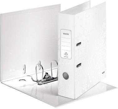 Leitz Ordner WOW 10050001 DIN A4 80mm Pappe perlweiß