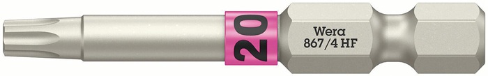 Bit 867 TORX® HF 1/4 Zoll TX 20 L.50mm m.Farbleitsystem WERA