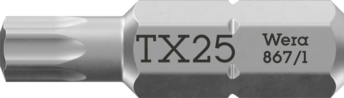 Bit 867/1 1/4 Zoll T 25 L.25mm WERA