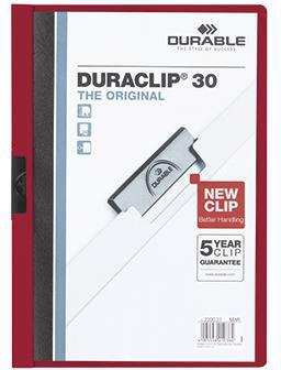 DURABLE Klemmmappe DURACLIP 30 220031 DIN A4 Hartfolie aubergine