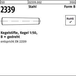 Kegelstift ISO 2339 gedreht B 8x 32 Stahl Kegel 1:50 50 Stück